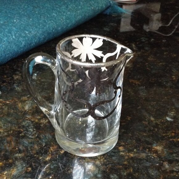 ANTIQUE Cream/Sugar and Ind. Salts, Traditional, Regency, Classic, Silver Inlaid - Picture 11 of 11